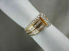 ANTIQUE 14K GOLD WIDE TWO TONE DIAMOND 1.45CT BELT RING