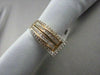 ANTIQUE 14K GOLD WIDE TWO TONE DIAMOND 1.45CT BELT RING