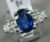 WIDE 2.38CT DIAMOND & AAA KASHMIR SAPPHIRE 14KT WHITE GOLD OVAL ENGAGEMENT RING