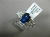 WIDE 2.38CT DIAMOND & AAA KASHMIR SAPPHIRE 14KT WHITE GOLD OVAL ENGAGEMENT RING