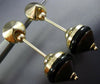 ANTIQUE LARGE 14KT YELLOW GOLD ITALIAN CARNELIAN & ONYX HANGING EARRINGS #25571