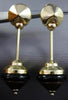 ANTIQUE LARGE 14KT YELLOW GOLD ITALIAN CARNELIAN & ONYX HANGING EARRINGS #25571