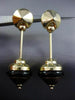 ANTIQUE LARGE 14KT YELLOW GOLD ITALIAN CARNELIAN & ONYX HANGING EARRINGS #25571