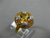 4.42CT DIAMOND & AAA EXTRA FACET CITRINE 14KT YELLOW GOLD FLOWER BUTTERFLY RING