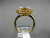 4.42CT DIAMOND & AAA EXTRA FACET CITRINE 14KT YELLOW GOLD FLOWER BUTTERFLY RING
