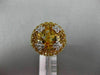 4.42CT DIAMOND & AAA EXTRA FACET CITRINE 14KT YELLOW GOLD FLOWER BUTTERFLY RING