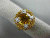 4.42CT DIAMOND & AAA EXTRA FACET CITRINE 14KT YELLOW GOLD FLOWER BUTTERFLY RING