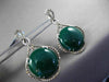ANTIQUE MASSIVE 54.90CT FANCY DIAMOND & AGATE 14K WHITE & BLACK GOLD 3D EARRINGS