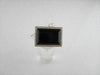 ANTIQUE RECTANGULAR 36.40CT BLACK ONYX DIAMOND 18K RING