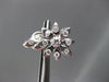 ANTIQUE LARGE .85CT DIAMOND 14KT W GOLD ETOILE FLOWER CLIP ON EARRINGS #ELV22