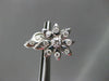 ANTIQUE LARGE .85CT DIAMOND 14KT W GOLD ETOILE FLOWER CLIP ON EARRINGS #ELV22