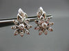 ANTIQUE LARGE .85CT DIAMOND 14KT W GOLD ETOILE FLOWER CLIP ON EARRINGS #ELV22