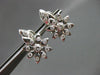 ANTIQUE LARGE .85CT DIAMOND 14KT W GOLD ETOILE FLOWER CLIP ON EARRINGS #ELV22