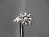ANTIQUE LARGE .85CT DIAMOND 14KT W GOLD ETOILE FLOWER CLIP ON EARRINGS #ELV22
