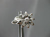 ANTIQUE LARGE .85CT DIAMOND 14KT W GOLD ETOILE FLOWER CLIP ON EARRINGS #ELV22