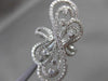 ANTIQUE MASSIVE 1.36CT DIAMOND 18KT WHITE GOLD 3D FLOATING MUSICAL NOTE FUN RING