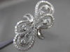 ANTIQUE MASSIVE 1.36CT DIAMOND 18KT WHITE GOLD 3D FLOATING MUSICAL NOTE FUN RING