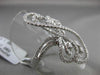 ANTIQUE MASSIVE 1.36CT DIAMOND 18KT WHITE GOLD 3D FLOATING MUSICAL NOTE FUN RING