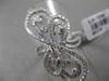 ANTIQUE MASSIVE 1.36CT DIAMOND 18KT WHITE GOLD 3D FLOATING MUSICAL NOTE FUN RING