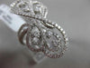 ANTIQUE MASSIVE 1.36CT DIAMOND 18KT WHITE GOLD 3D FLOATING MUSICAL NOTE FUN RING