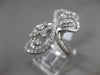ANTIQUE MASSIVE 1.36CT DIAMOND 18KT WHITE GOLD 3D FLOATING MUSICAL NOTE FUN RING