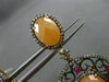 ANTIQUE LARGE 3.12CT DIAMOND & MULTI GEM 14K ROSE & BLACK GOLD FILIGREE EARRINGS