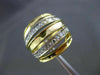 ANTIQUE LARGE .55CT OLD MINE DIAMOND 18KT TWO TONE GOLD 3D MULTI ROW RING #1372