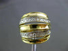 ANTIQUE LARGE .55CT OLD MINE DIAMOND 18KT TWO TONE GOLD 3D MULTI ROW RING #1372