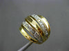 ANTIQUE LARGE .55CT OLD MINE DIAMOND 18KT TWO TONE GOLD 3D MULTI ROW RING #1372