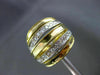 ANTIQUE LARGE .55CT OLD MINE DIAMOND 18KT TWO TONE GOLD 3D MULTI ROW RING #1372