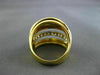 ANTIQUE LARGE .55CT OLD MINE DIAMOND 18KT TWO TONE GOLD 3D MULTI ROW RING #1372