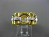 ANTIQUE WIDE .36CT OLD MINE DIAMOND 18KT TWO TONE GOLD OPEN ETERNITY RING #17195