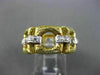 ANTIQUE WIDE .36CT OLD MINE DIAMOND 18KT TWO TONE GOLD OPEN ETERNITY RING #17195