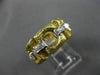 ANTIQUE WIDE .36CT OLD MINE DIAMOND 18KT TWO TONE GOLD OPEN ETERNITY RING #17195