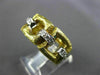 ANTIQUE WIDE .36CT OLD MINE DIAMOND 18KT TWO TONE GOLD OPEN ETERNITY RING #17195