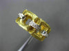 ANTIQUE WIDE .36CT OLD MINE DIAMOND 18KT TWO TONE GOLD OPEN ETERNITY RING #17195