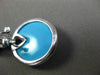 ANTIQUE LARGE 13.1CT MULTI COLOR DIAMOND & AAA TURQUOISE 14K WHITE GOLD EARRINGS