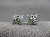 ANTIQUE 1.13CT DIAMOND PEAR CLUSTER 14K WHITE GOLD EARRINGS PEAR & ROUNDS #17126