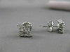 ANTIQUE 1.13CT DIAMOND PEAR CLUSTER 14K WHITE GOLD EARRINGS PEAR & ROUNDS #17126