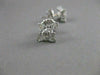 ANTIQUE 1.13CT DIAMOND PEAR CLUSTER 14K WHITE GOLD EARRINGS PEAR & ROUNDS #17126