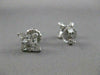 ANTIQUE 1.13CT DIAMOND PEAR CLUSTER 14K WHITE GOLD EARRINGS PEAR & ROUNDS #17126