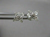 ANTIQUE 1.13CT DIAMOND PEAR CLUSTER 14K WHITE GOLD EARRINGS PEAR & ROUNDS #17126