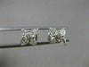ANTIQUE 1.13CT DIAMOND PEAR CLUSTER 14K WHITE GOLD EARRINGS PEAR & ROUNDS #17126