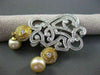 ANTIQUE LARGE 2.90CT DIAMOND 18KT W&Y GOLD GOLDEN SOUTH SEA PEARL PIN & PENDANT