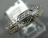 ANTIQUE WIDE .40CT DIAMOND 18KT WHITE GOLD CLASSIC FILIGREE ETERNITY RING #6036