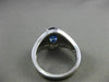 ANTIQUE WIDE 2.19CT DIAMOND & AAA SAPPHIRE 14K WHITE GOLD ENGAGEMENT RING #18361
