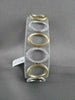 ANTIQUE 2.73CTW WIDE 14KT DIAMOND LINK CIRCULAR WHITE & YELLOW GOLD BRACELET