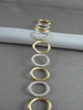 ANTIQUE 2.73CTW WIDE 14KT DIAMOND LINK CIRCULAR WHITE & YELLOW GOLD BRACELET