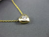 ESTATE .10CT DIAMOND 14KT YELLOW GOLD SOLITAIRE FLOATING HEART PENDANT #14643