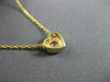 ESTATE .10CT DIAMOND 14KT YELLOW GOLD SOLITAIRE FLOATING HEART PENDANT #14643